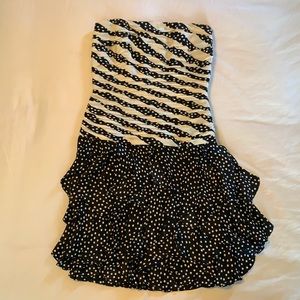 Silk strapless dress